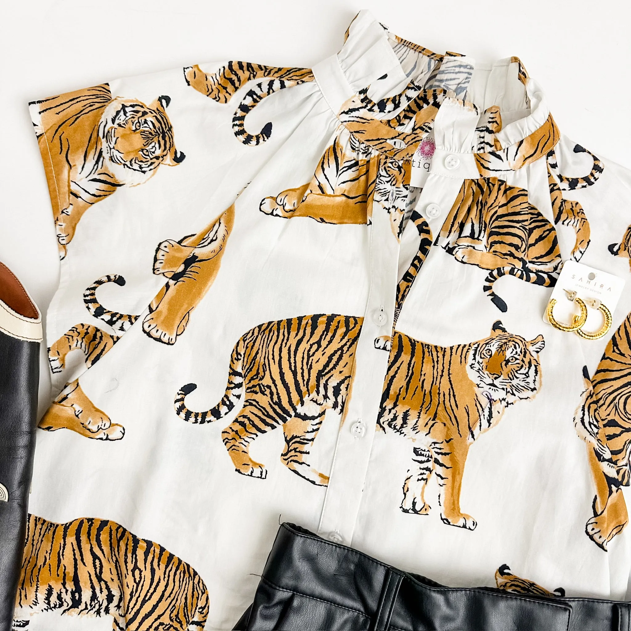 The Tigers Poplin Blouse sold by Mimosa product image thumbnail 3