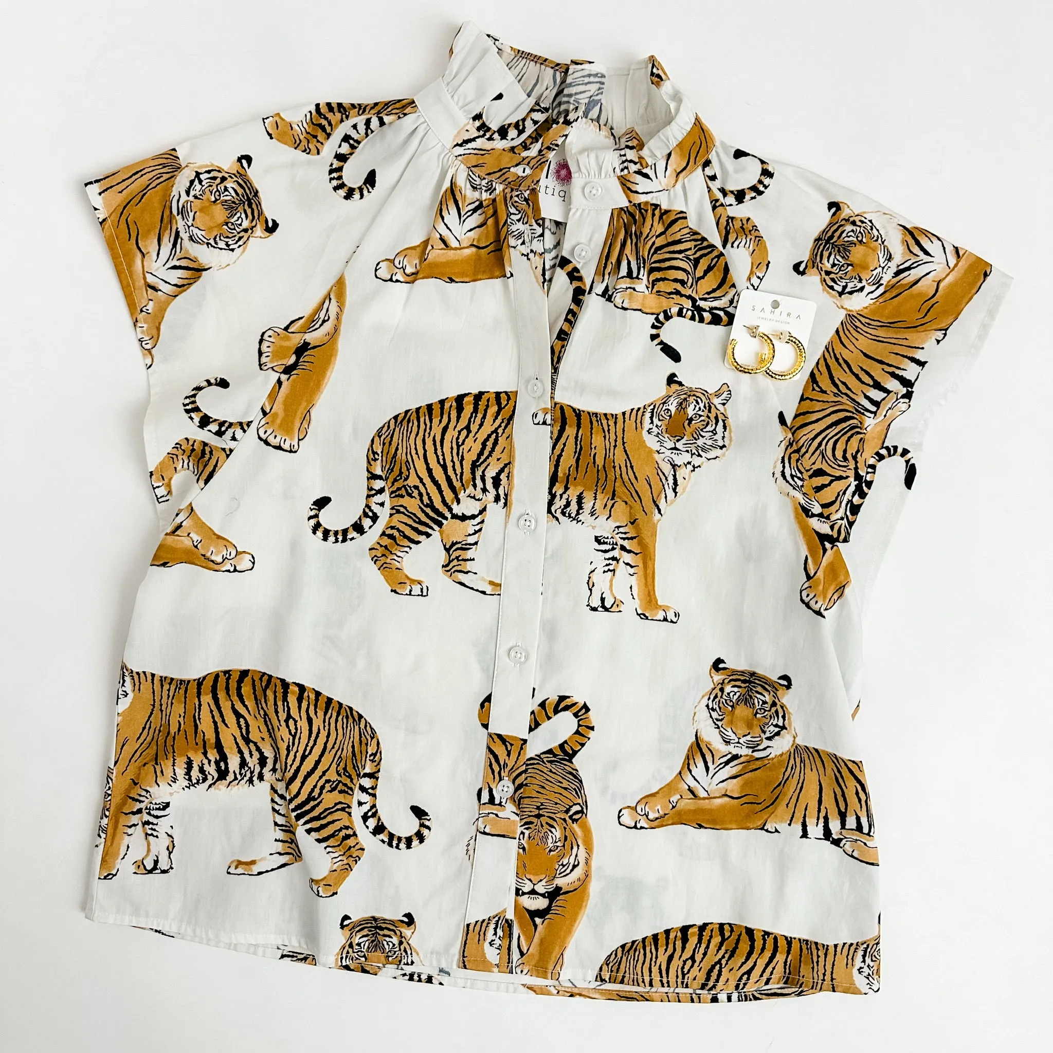 The Tigers Poplin Blouse sold by Mimosa product image thumbnail 2