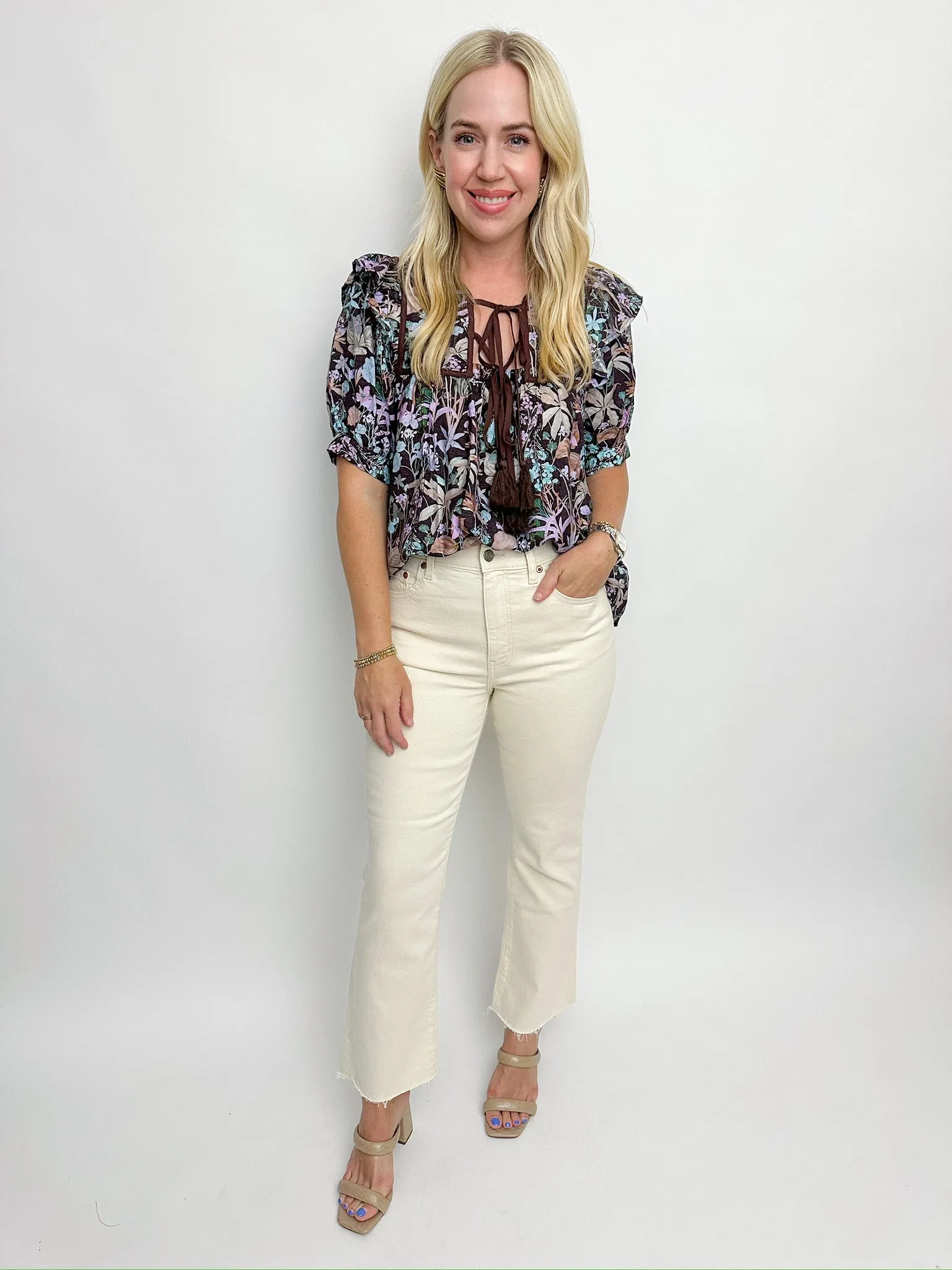 Floral Creek Tie Blouse sold by Mimosa product image thumbnail 3