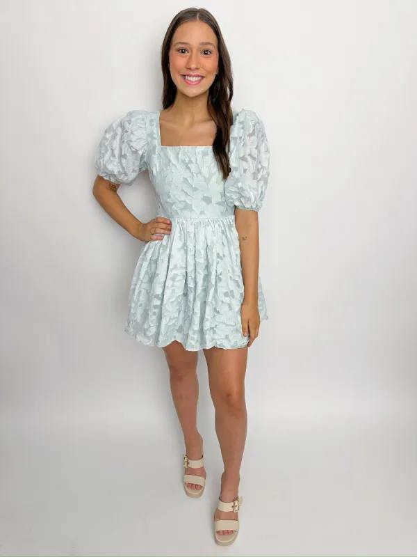 Minty Floral Double Tie Back Dress sold by Mimosa