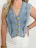 Rowdy Denim Fitted Vest sold by Mimosa