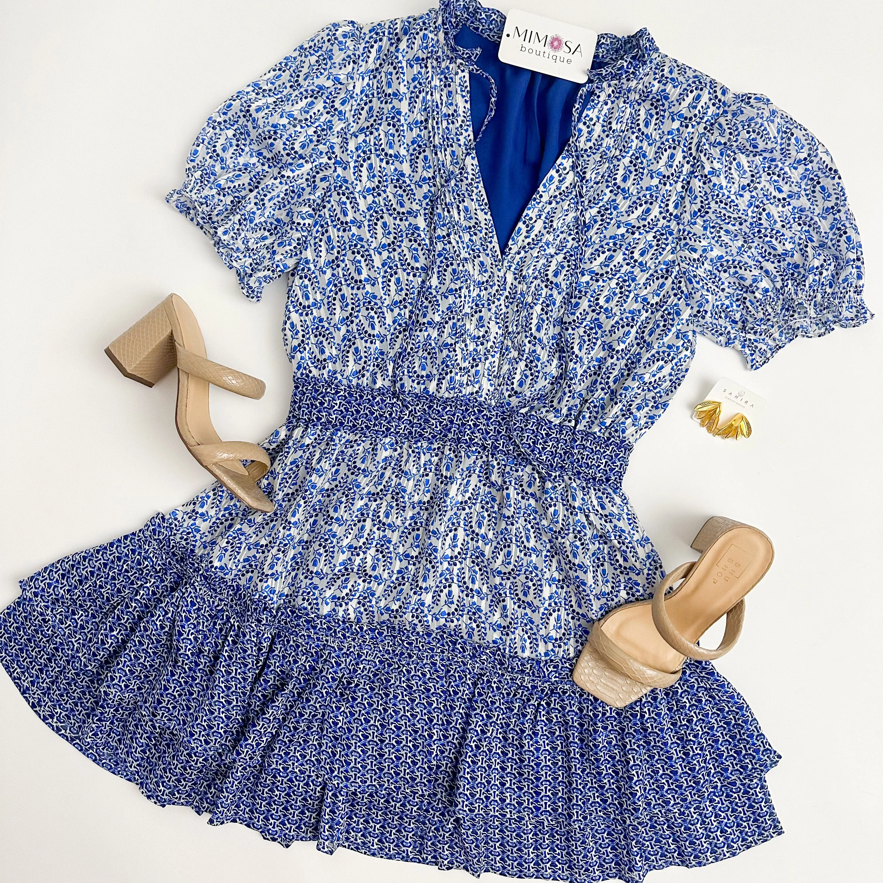 Gretta Mini Dress Twin Blue sold by Mimosa product image thumbnail 3