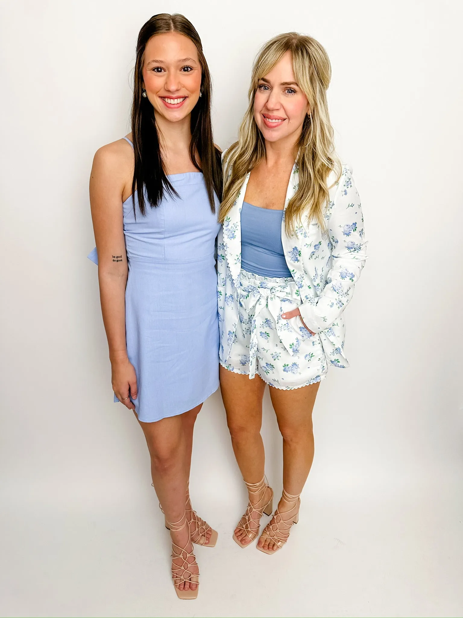 Christina Bow Back Linen Mini Dress sold by Mimosa product image thumbnail 3