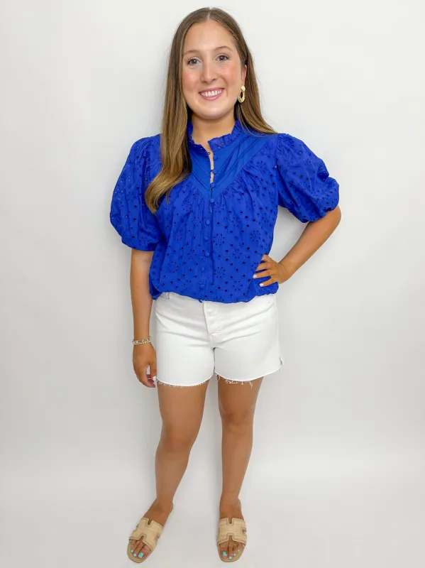 Eloise Eyelet Blouse sold by Mimosa