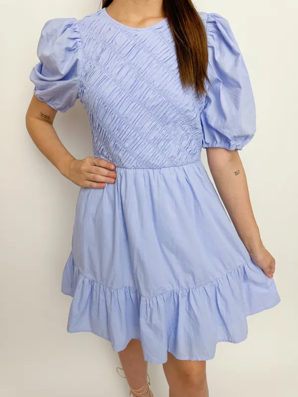 Cindy Smocked Top Mini Dress sold by Mimosa