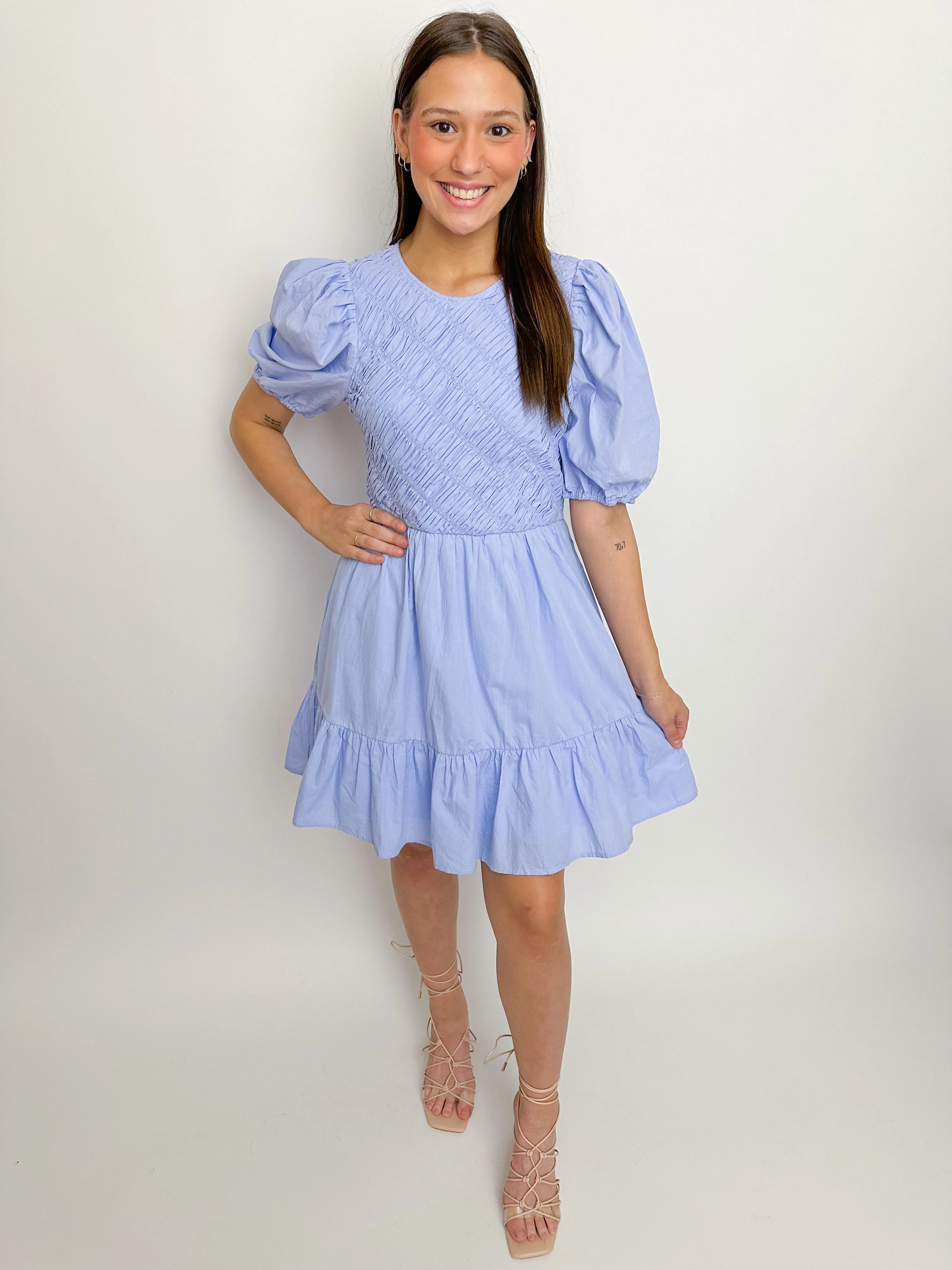 Cindy Smocked Top Mini Dress sold by Mimosa product image thumbnail 2