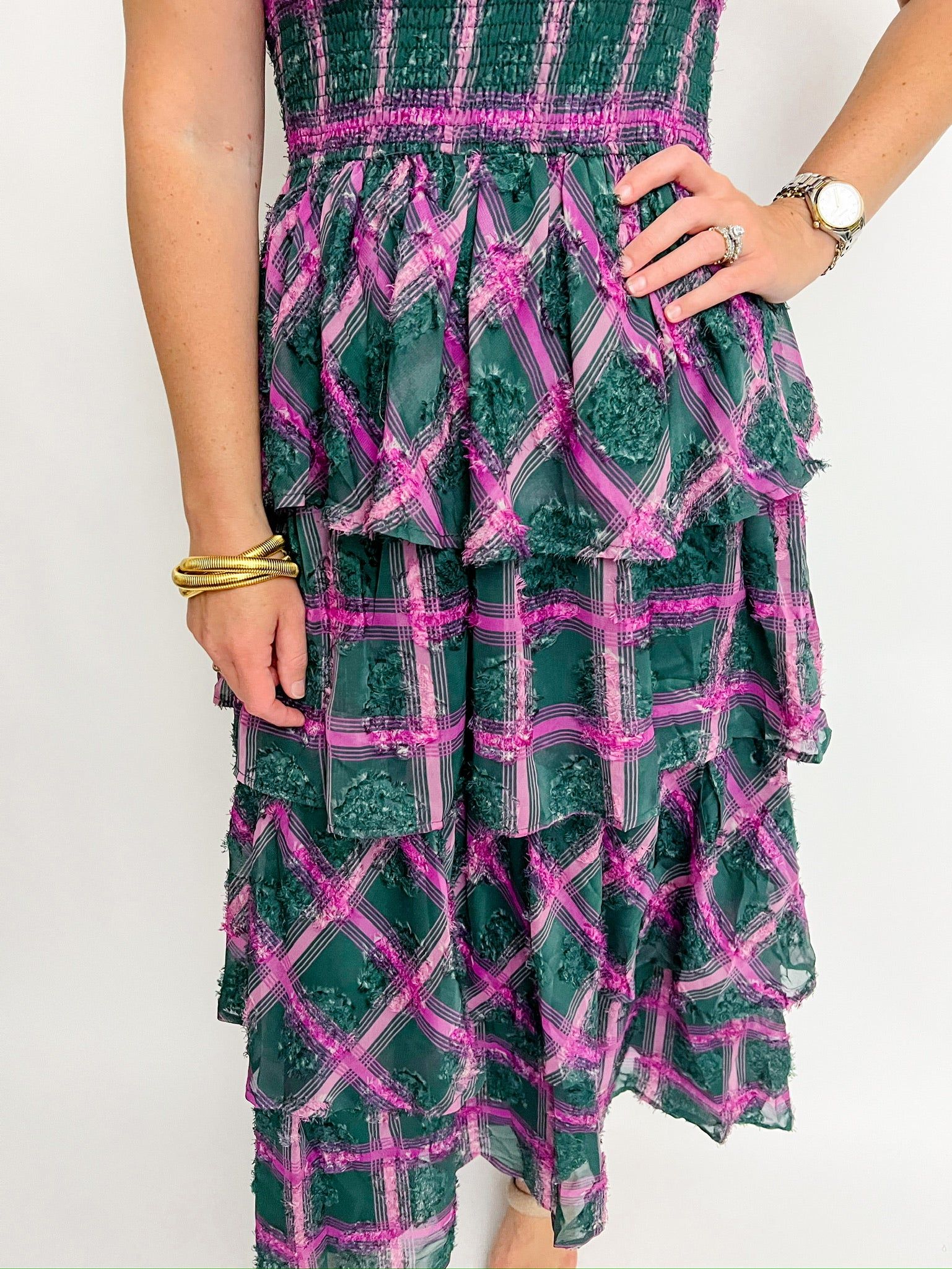 Pick Me Up Plaid Maxi Dress sold by Mimosa product image thumbnail 2