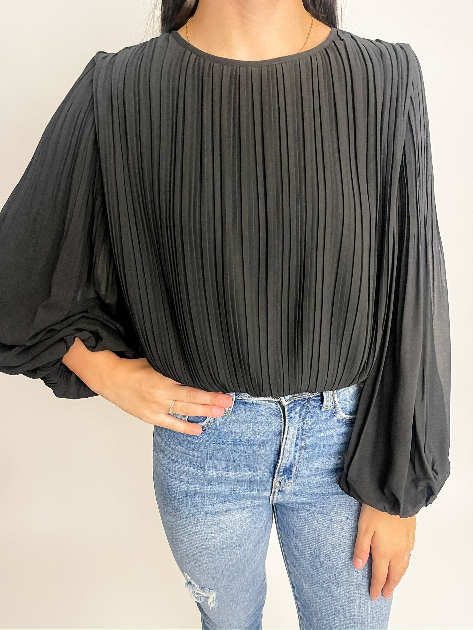 Make A Move Pleated Blouse sold by Mimosa product image thumbnail 4
