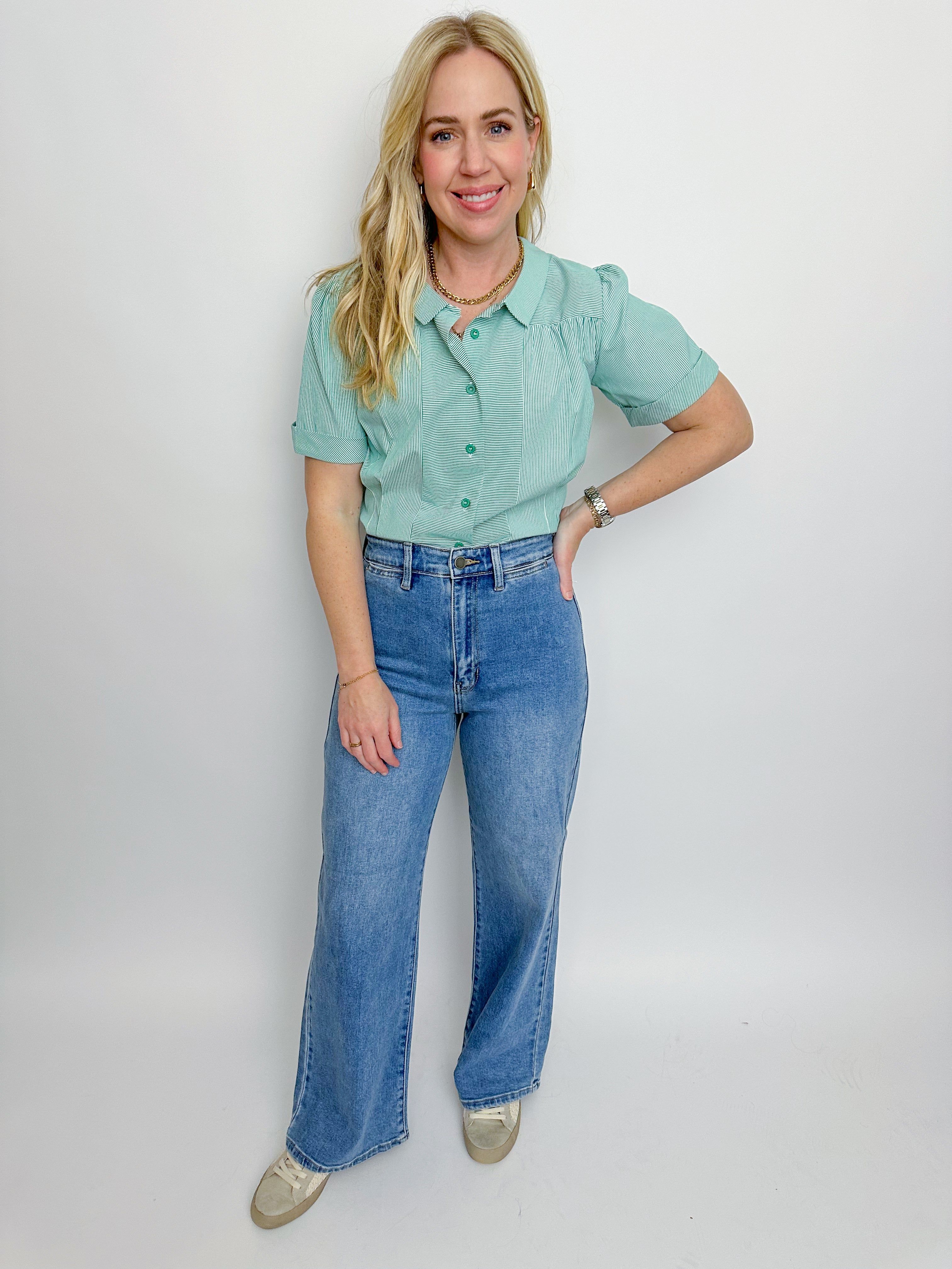 People Pleaser Stripe Blouse sold by Mimosa