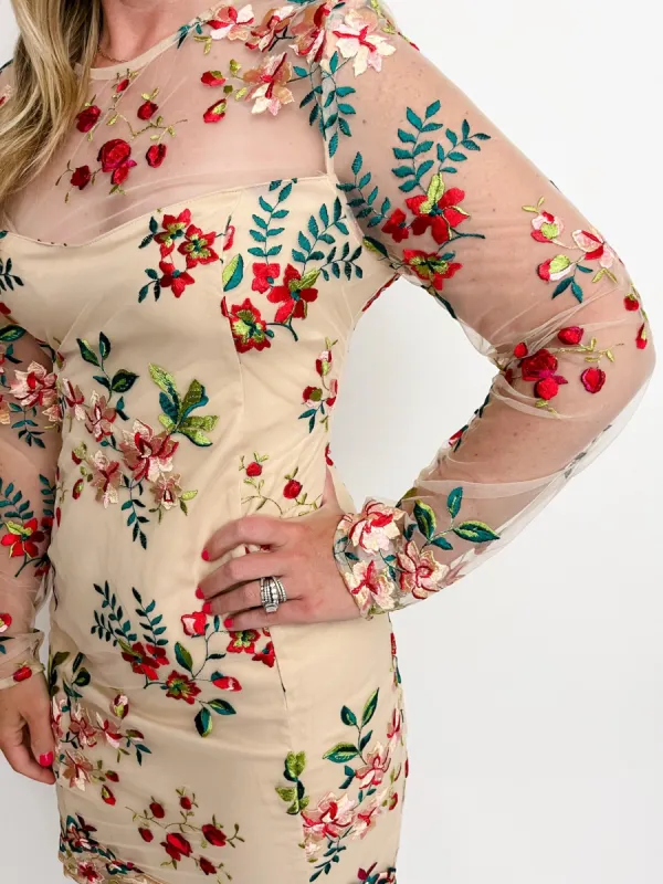 Anastasia Embroidered Cocktail Dress made by Endless Rose