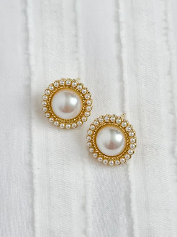 Boho Pearl Stud sold by Mimosa