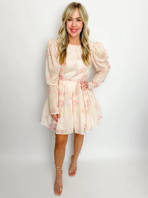 Florence Floral Flare Mini Dress sold by Mimosa