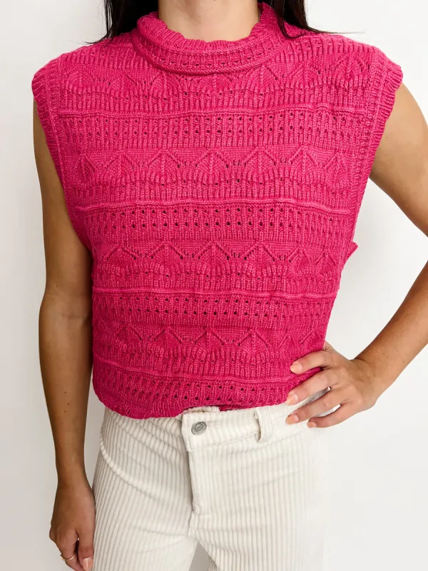 Iris Pointelle Sweater Vest sold by Mimosa