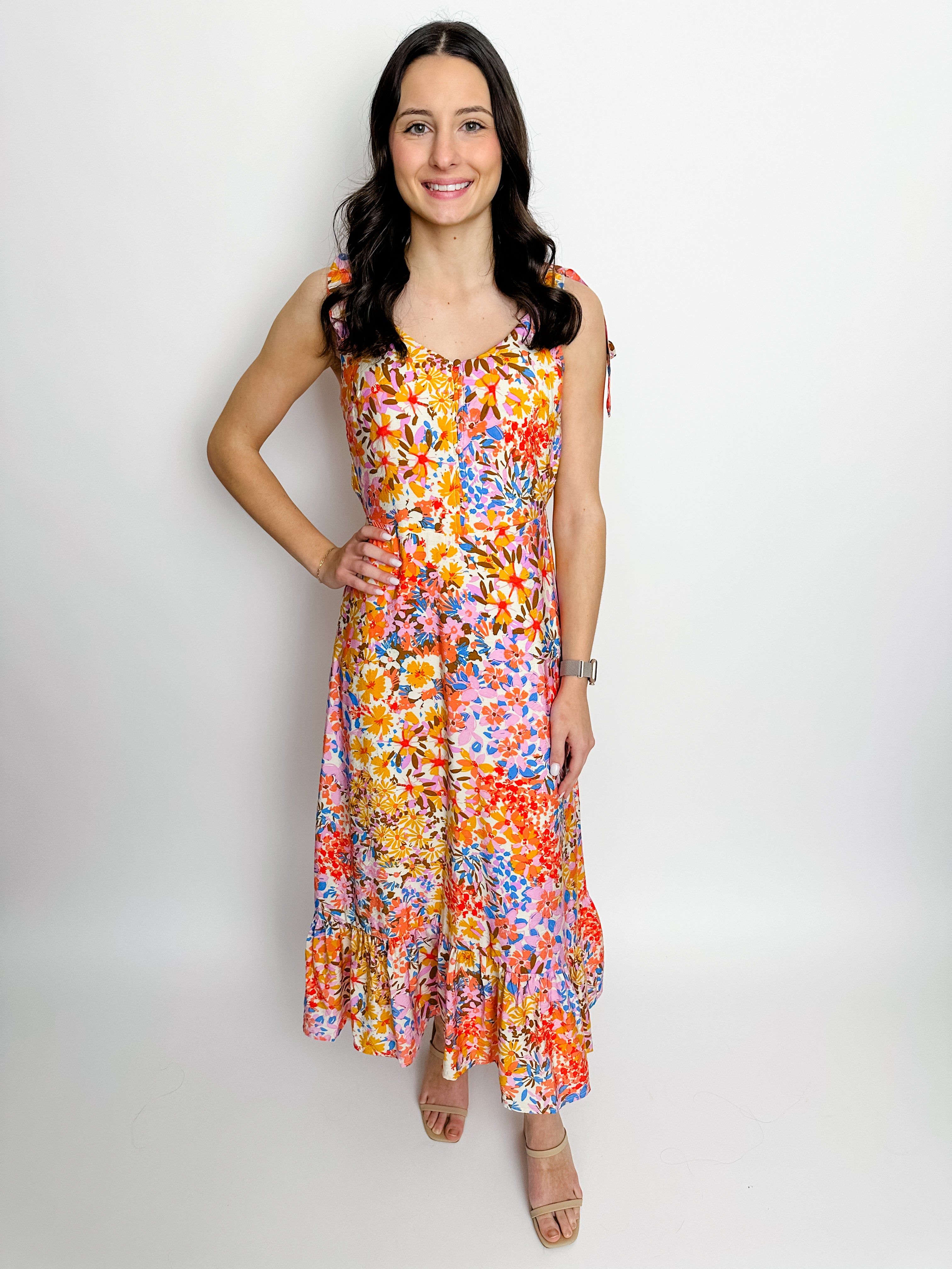 Moonscapes Tiered Midi Dress sold by Mimosa