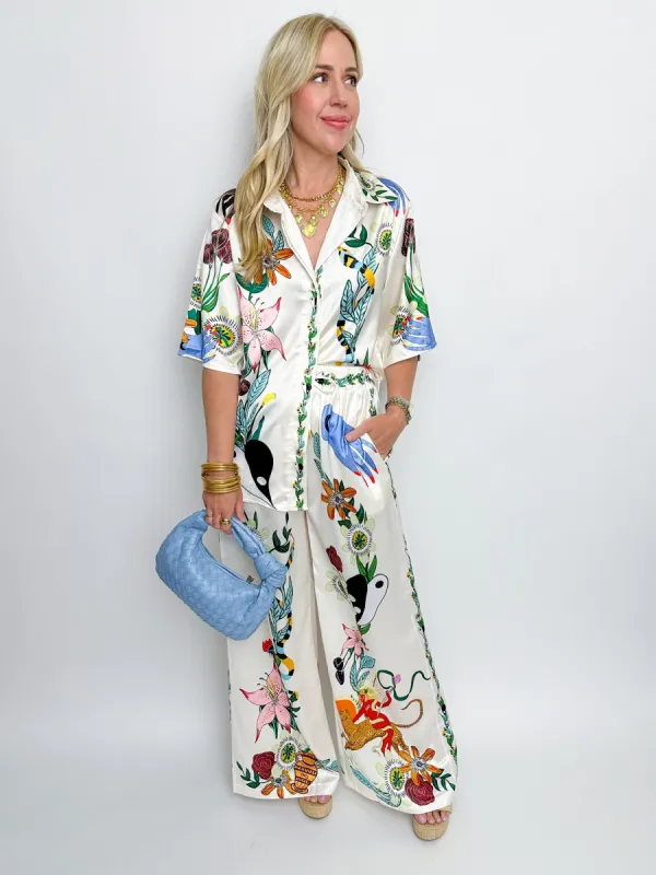 Amalfi Satin Wide Leg Pant sold by Mimosa