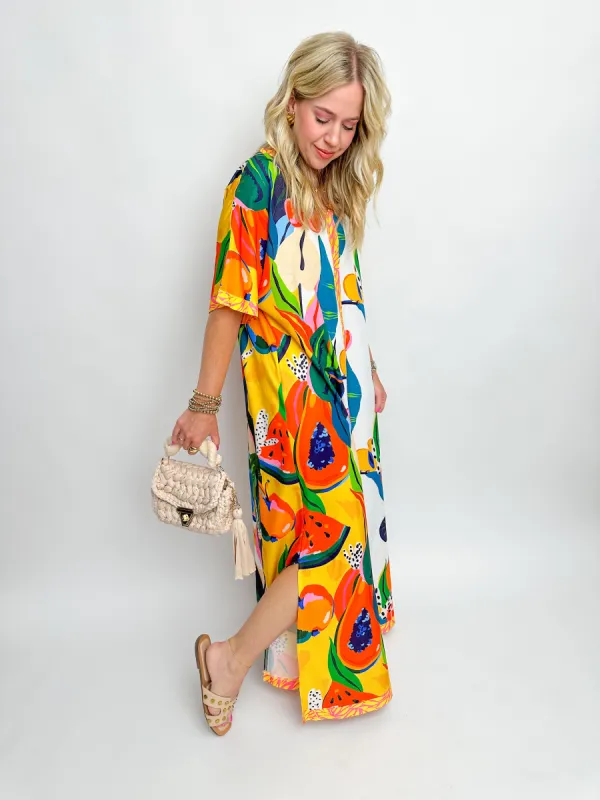 Rainforest Foliage Maxi Dress sold by Mimosa