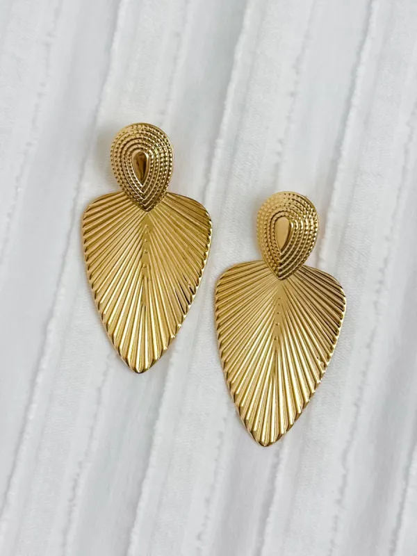 Vintage Fan Statement Earring sold by Mimosa