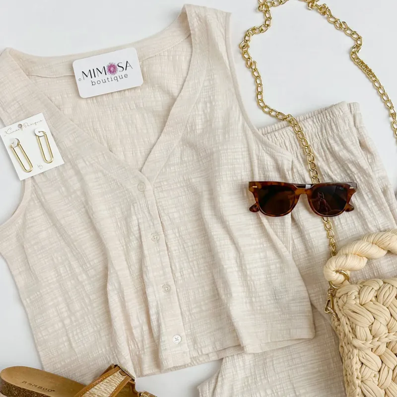 ZS Solace Textured Slub Top sold by Mimosa