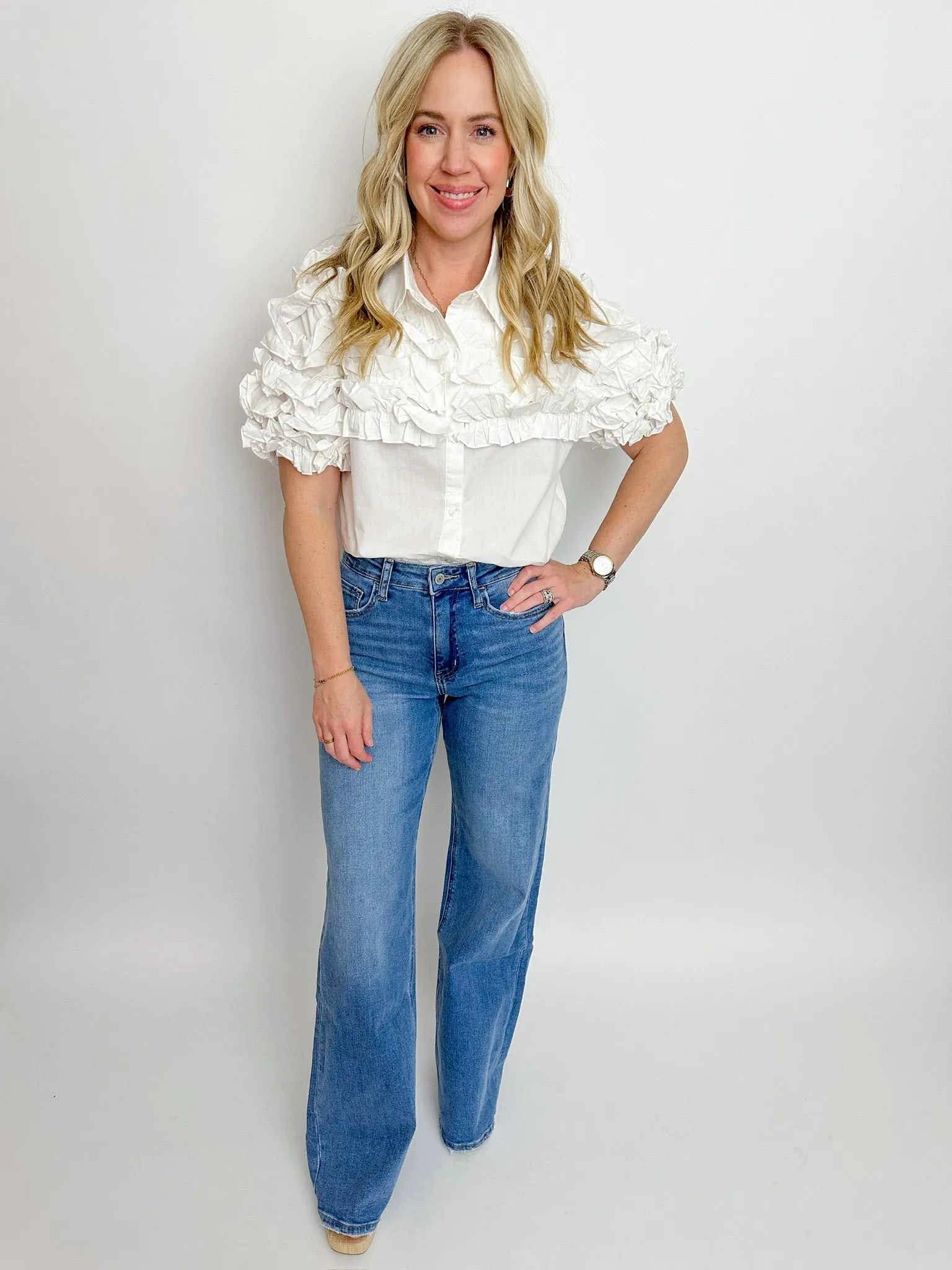 High Rise Wide Leg Jean Righteously sold by Mimosa product image thumbnail 2