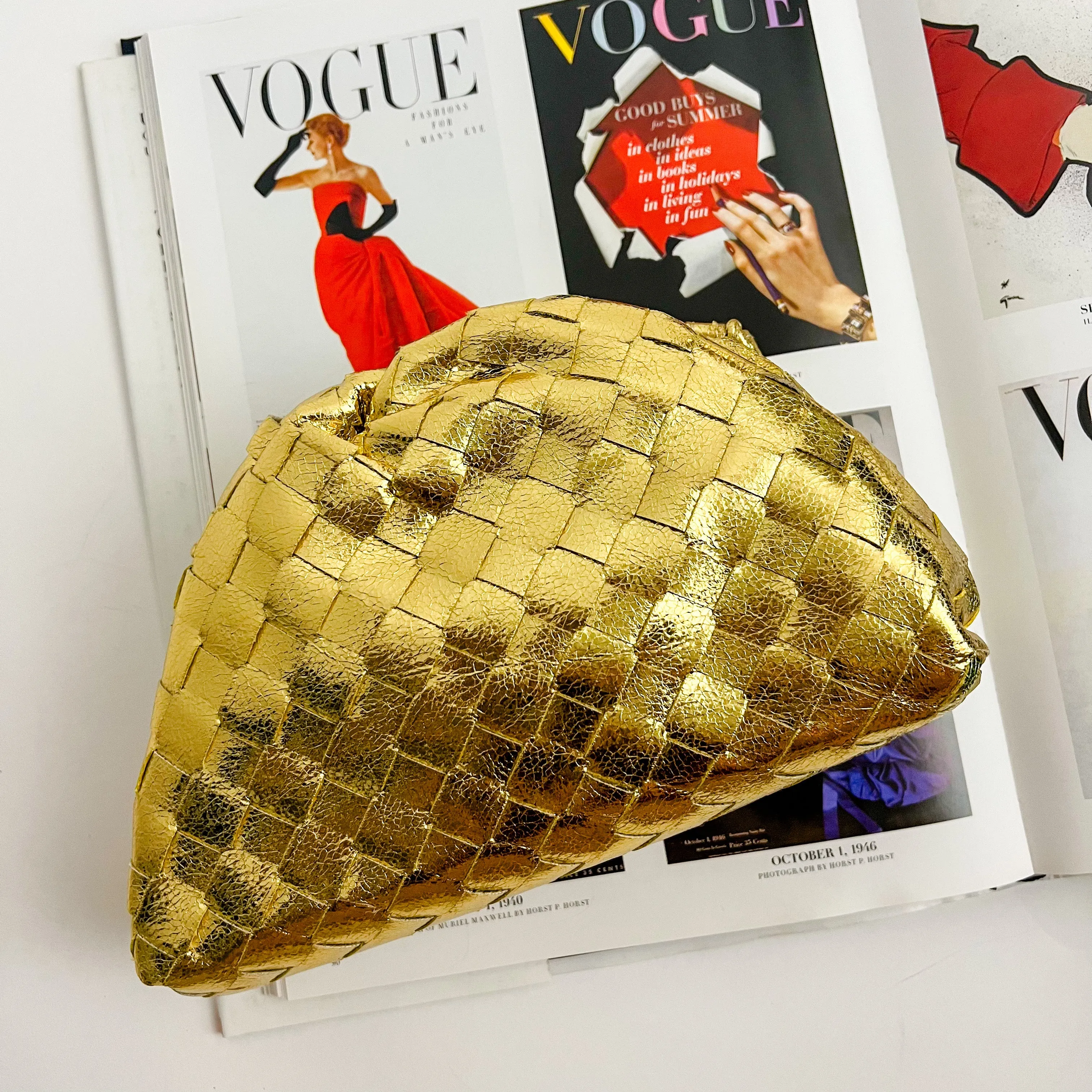 Metallic Quilted Mini Pouch sold by Mimosa product image thumbnail 4