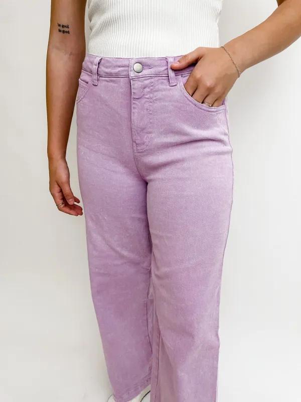 Good Vibes Crop Wide Leg Jean sold by Mimosa