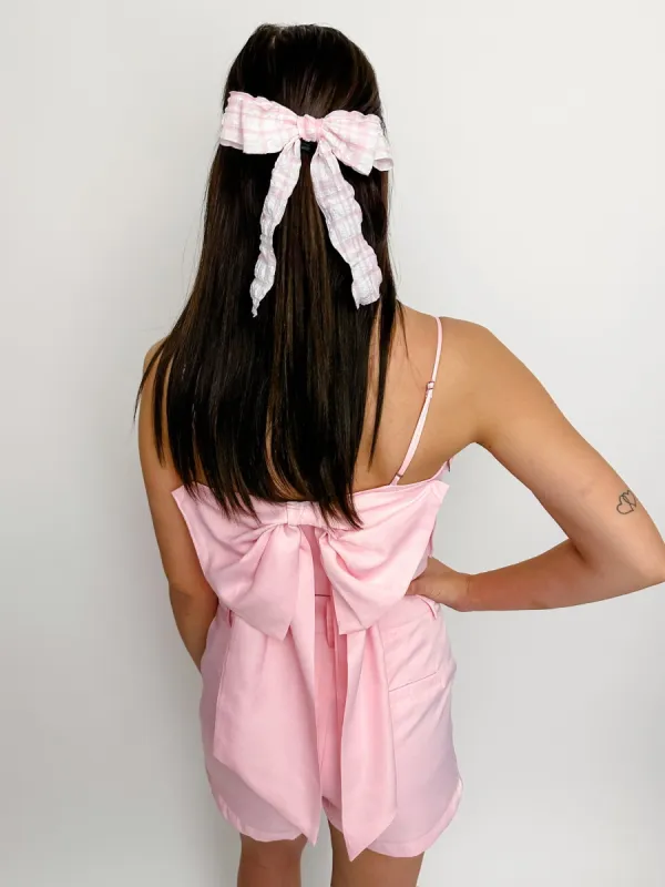 Arabella Bow Back Crop Tank sold by Mimosa