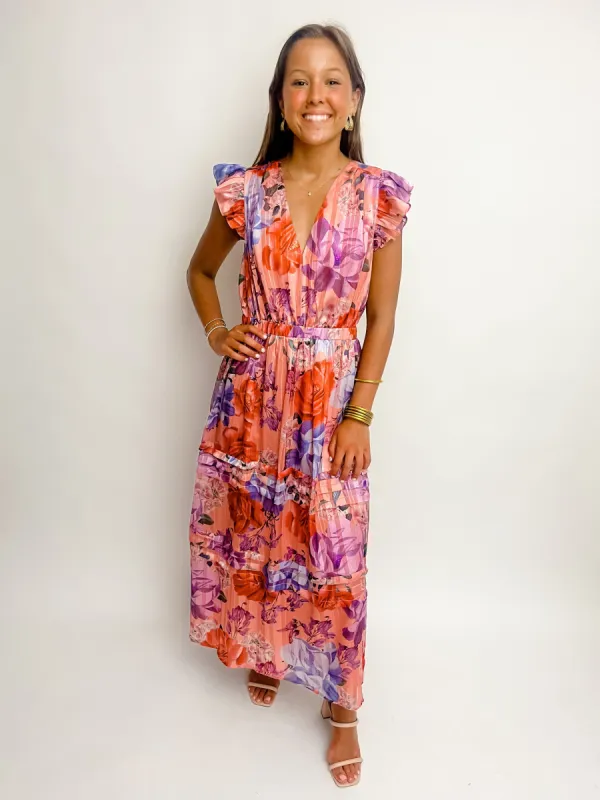Emmie Floral Tiered Maxi Dress sold by Mimosa