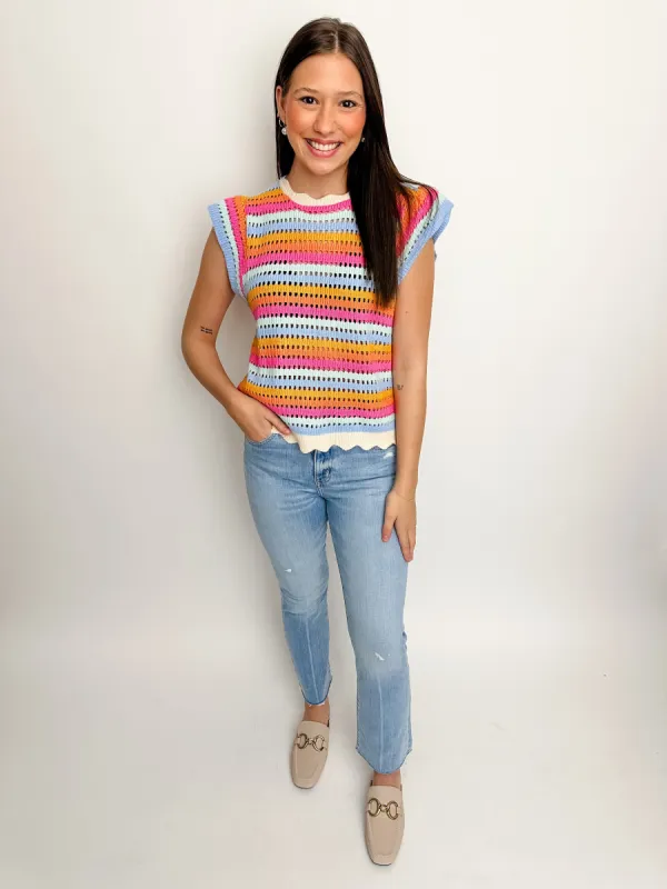 Kels Wavy Hem Knit Top sold by Mimosa