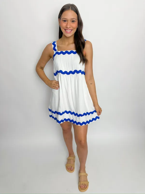 Ric Rac Trim Babydoll Dress sold by Mimosa