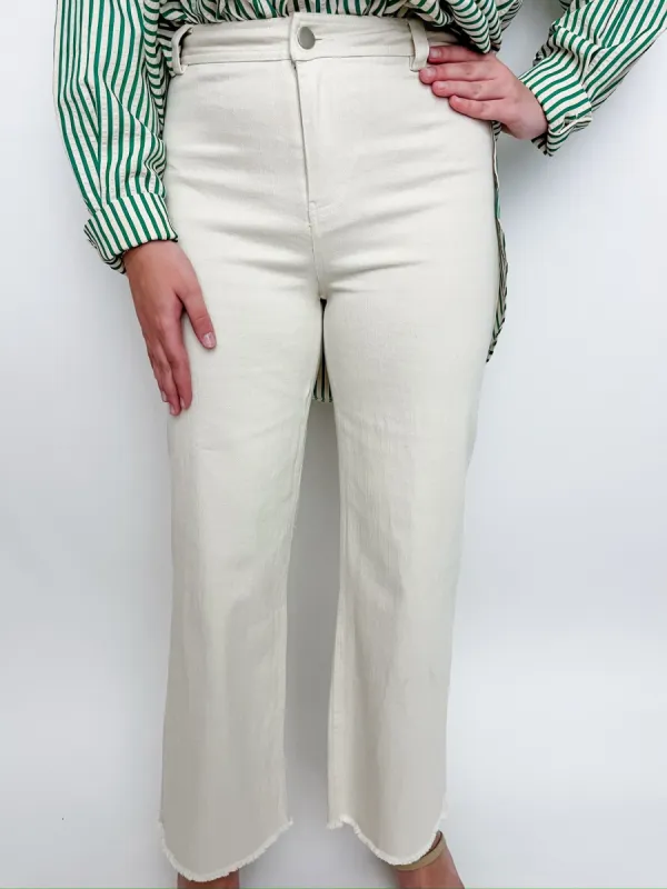 Clear Eyes Wide Leg Denim Pants sold by Mimosa