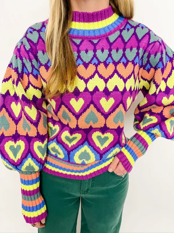Carnival Hearts Sweater made by Karlie