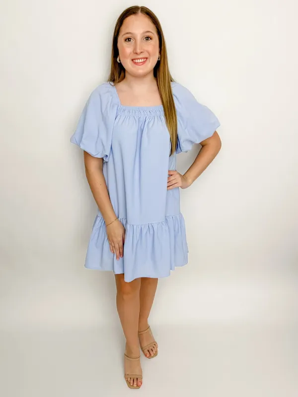 Daydreams Puff Sleeve Mini Dress sold by Mimosa