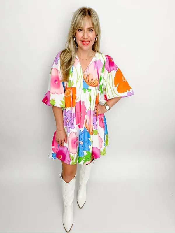 Dandy Floral Mini Dress sold by Mimosa