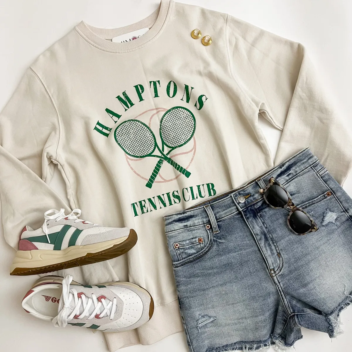 Moletom Vintage Hamptons Tennis Club - Estampa Clássica - Unissex - Várias Cores