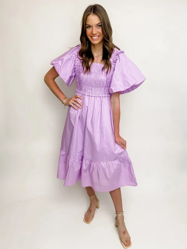 Tricia Puff Sleeve Midi Dress made by Endless Rose