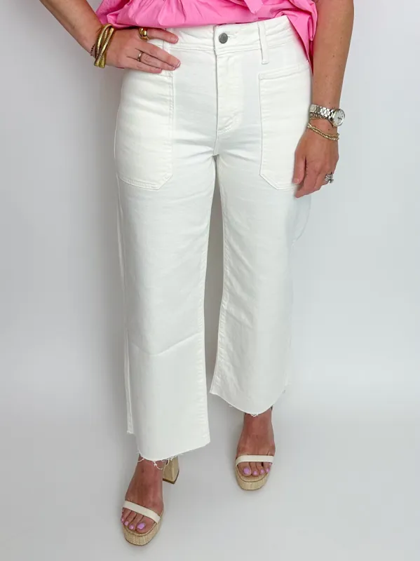 JBD High Rise Utility Wide Leg White sold by Mimosa