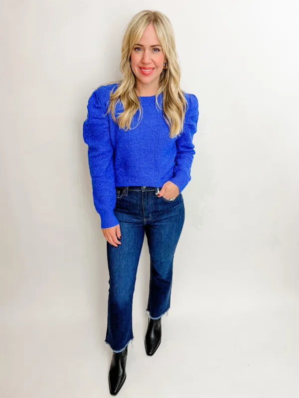 Marie Textured Puff Sleeve Sweater sold by Mimosa