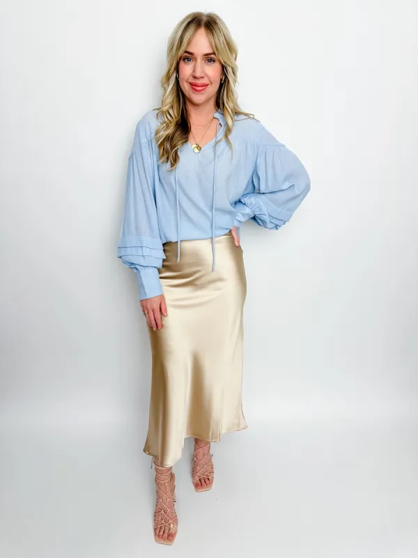 Tessa Tie Neck Blouse sold by Mimosa