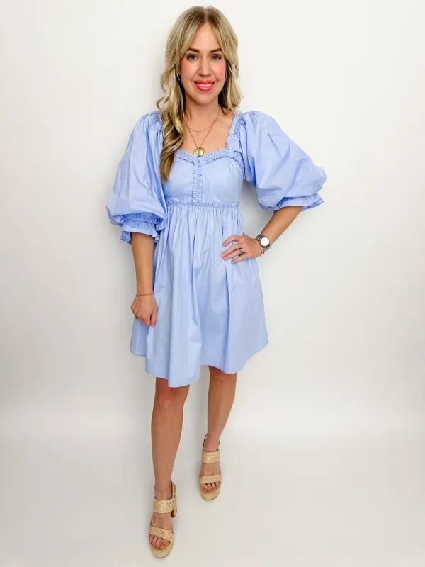 Hattie Puff Sleeve Mini Dress sold by Mimosa