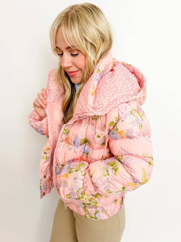 Mary Catherine Floral Puffer Jacket sold by Mimosa