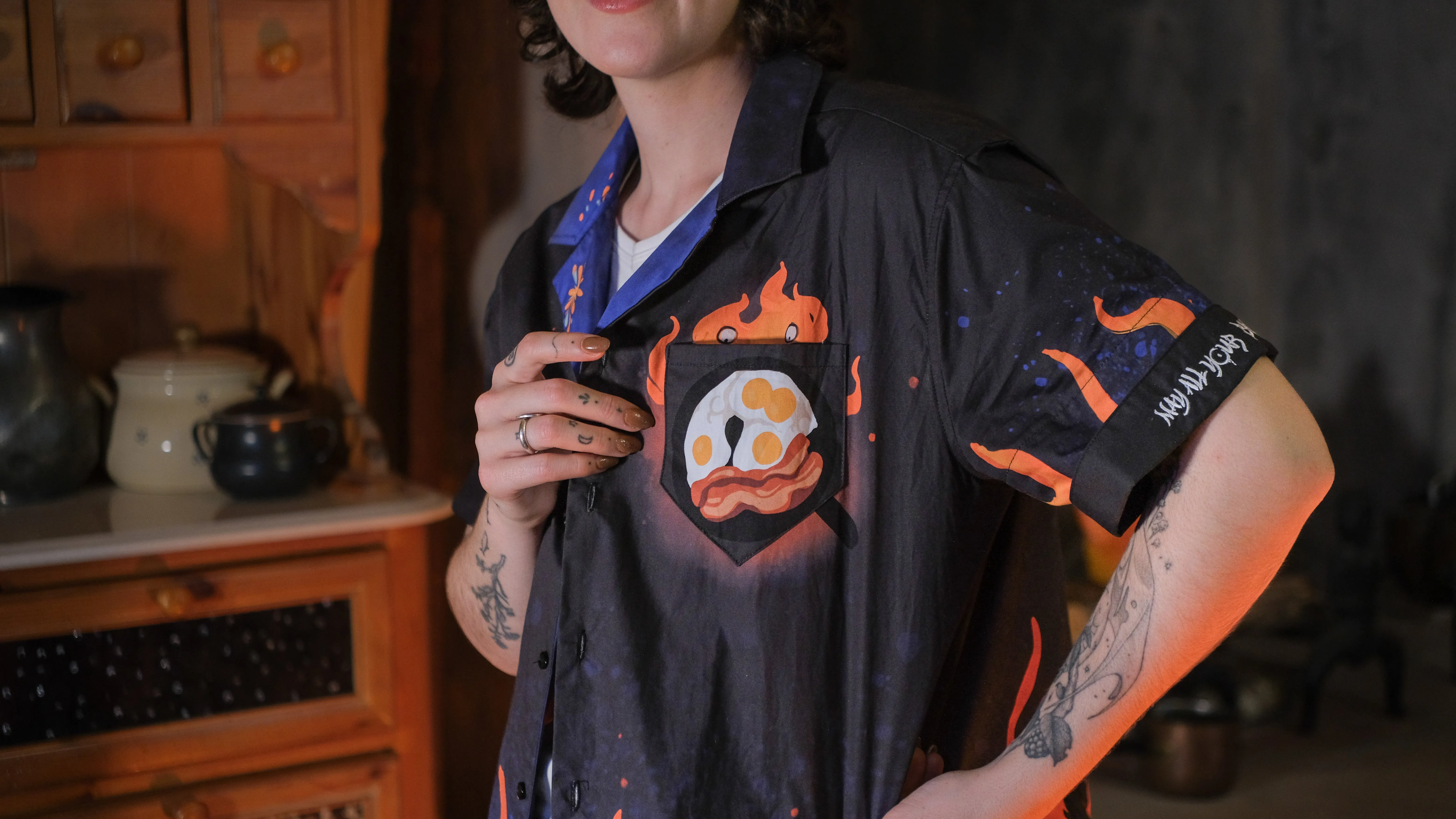 Demonspark Button-Up T-Shirt sold by Knock Thrice product image thumbnail 5