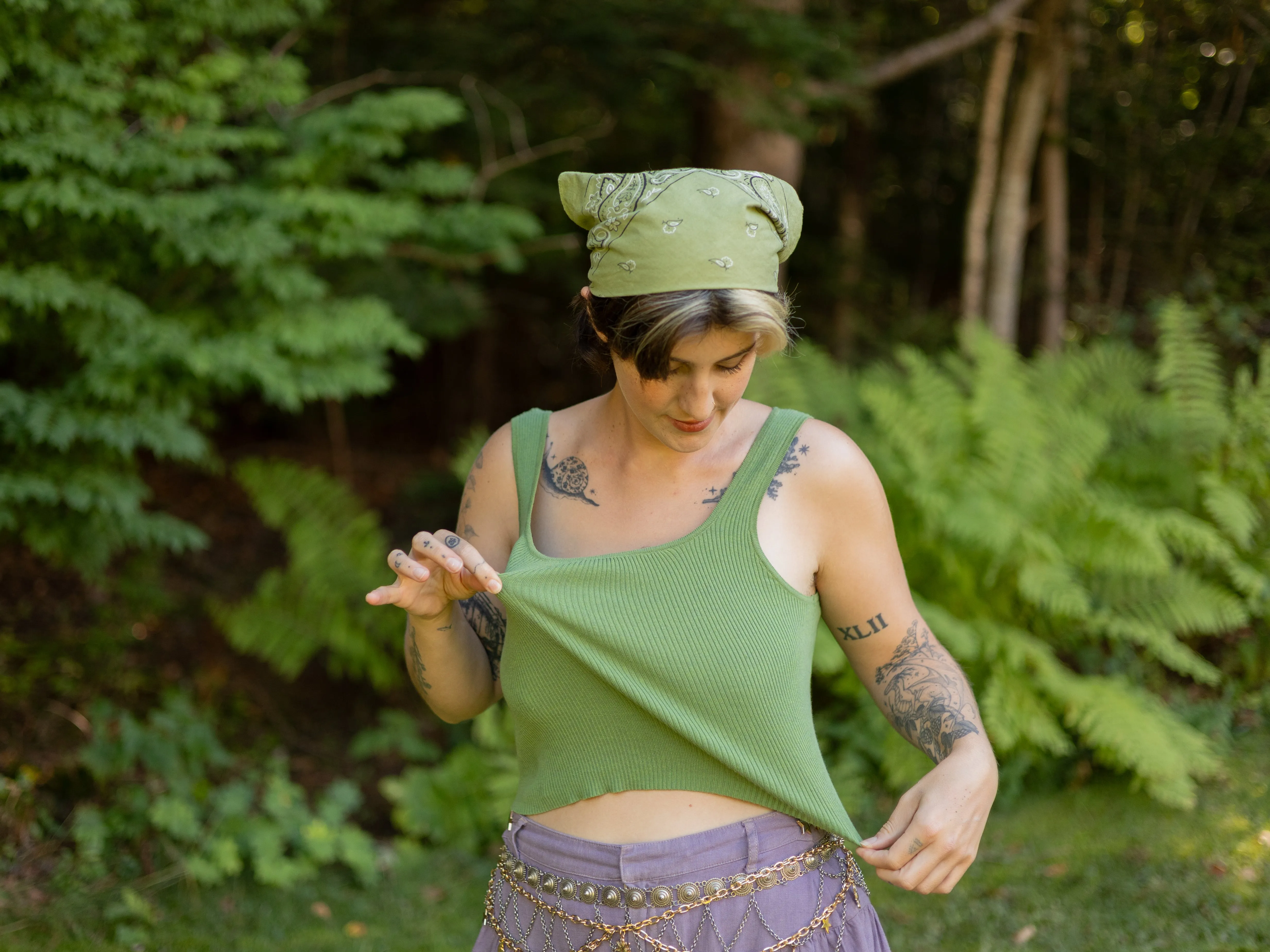 Wild Greens Vest sold by Knock Thrice product image thumbnail 5