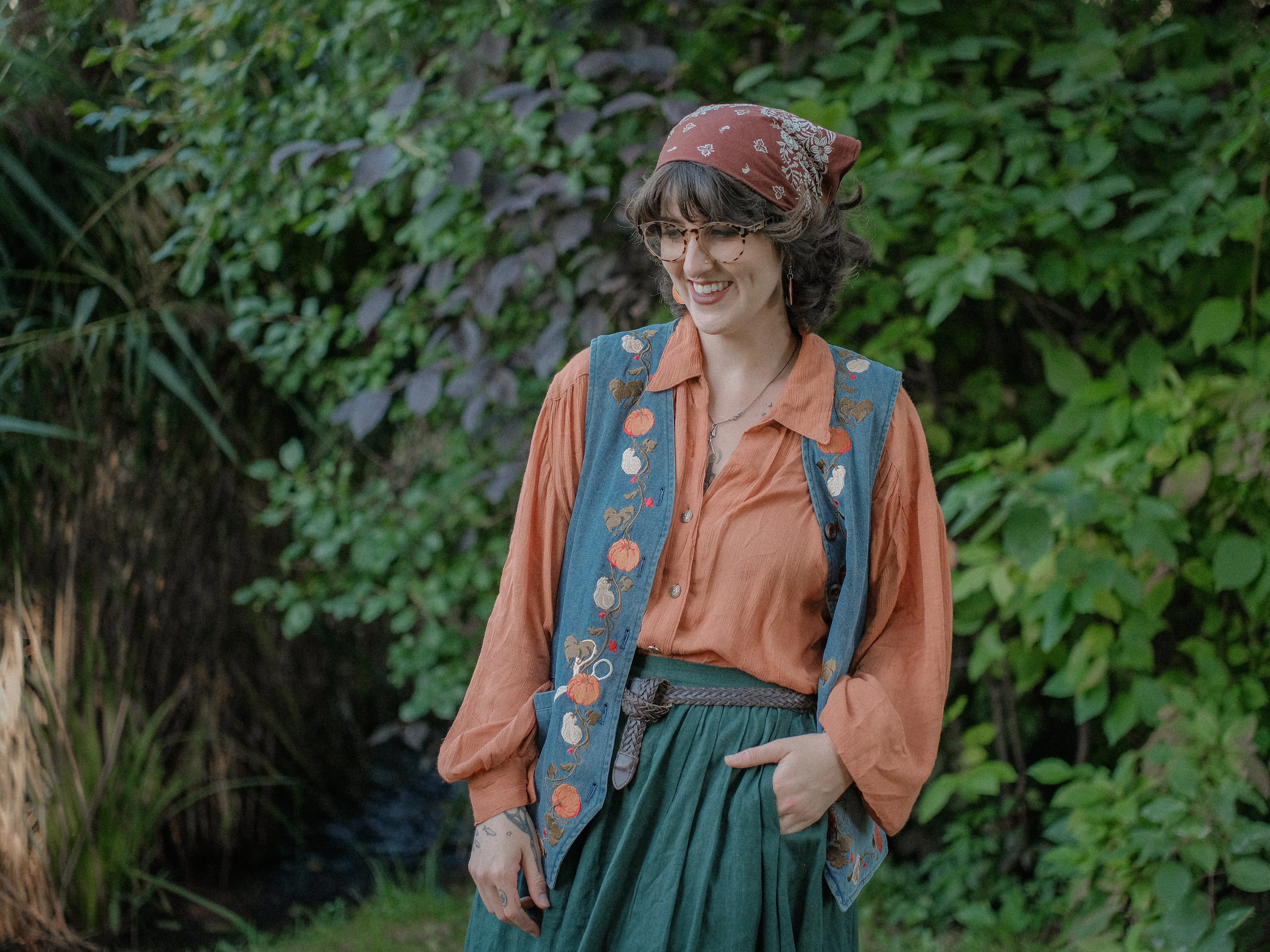 September Days // Full Length Vintage-Wash Denim Vest sold by Knock Thrice product image thumbnail 3