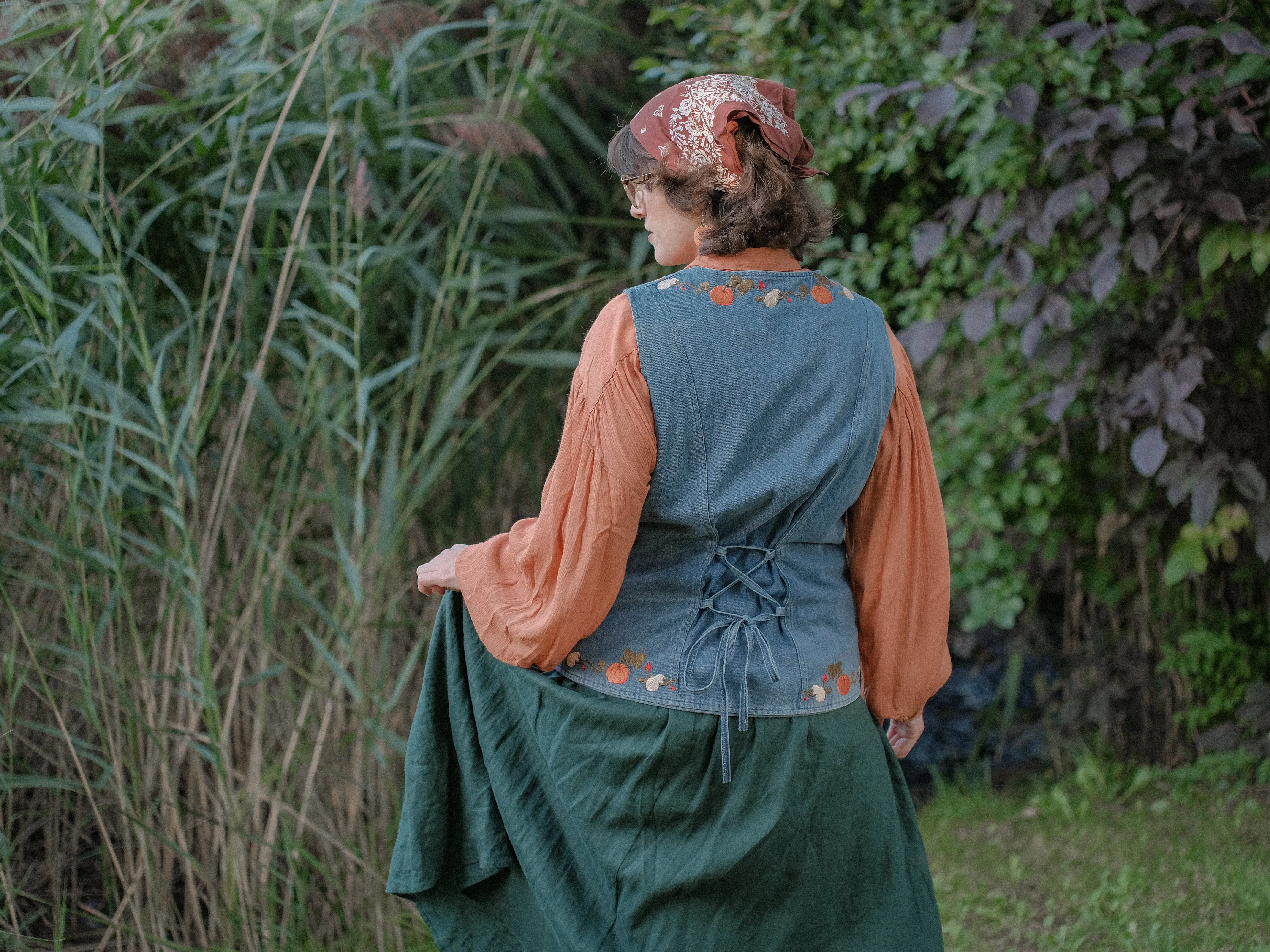 September Days // Full Length Vintage-Wash Denim Vest sold by Knock Thrice product image thumbnail 2