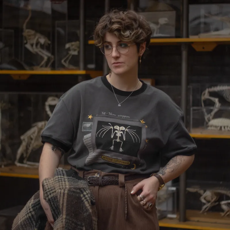 Skeletal Bat // Framed Specimen Tee  (Heavy-weight) sold by Knock Thrice