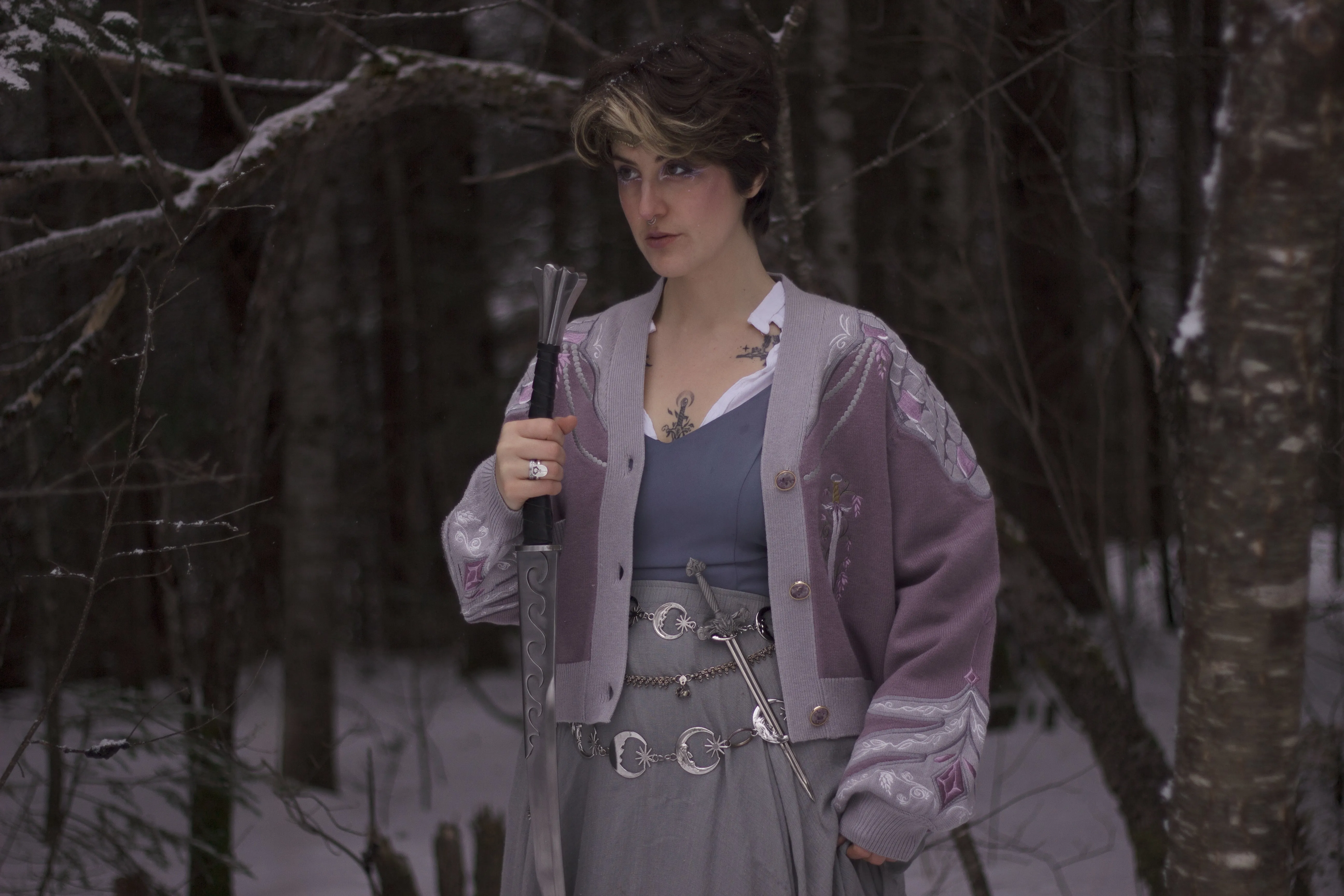 The Knight of Wisteria // Embroidered Cardigan sold by Knock Thrice product image thumbnail 4