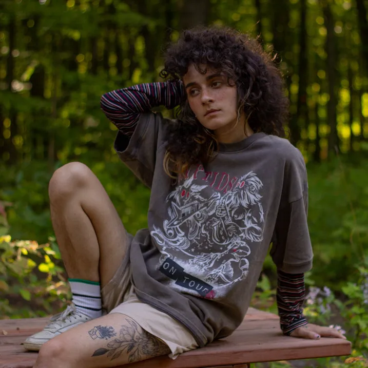 Cryptids on Tour // Bone Dust Brown Wash T-Shirt sold by Knock Thrice