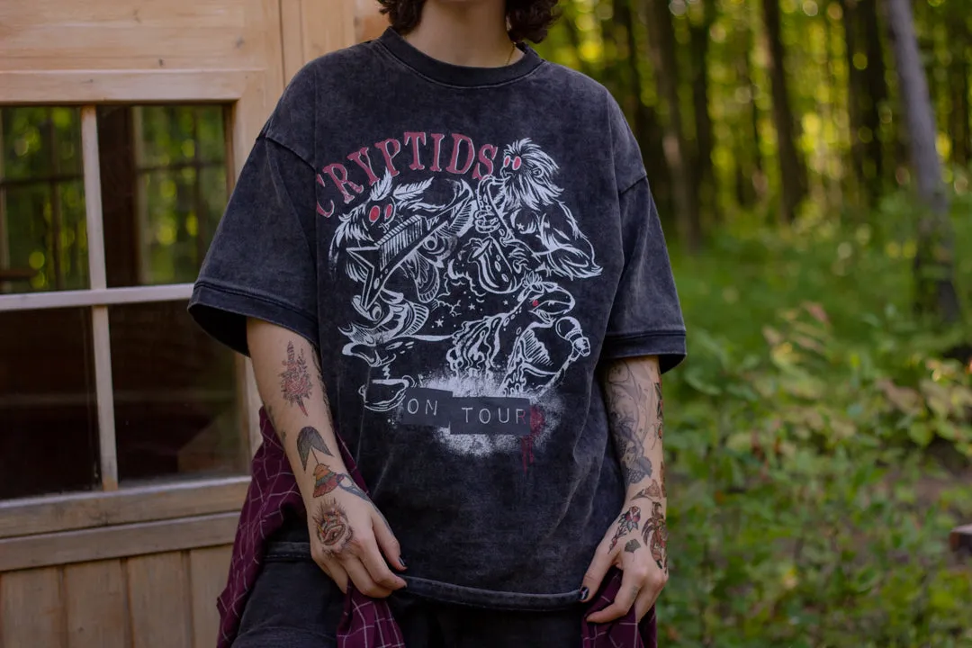 Cryptids on Tour // Vintage Black Wash T-Shirt sold by Knock Thrice product image thumbnail 4