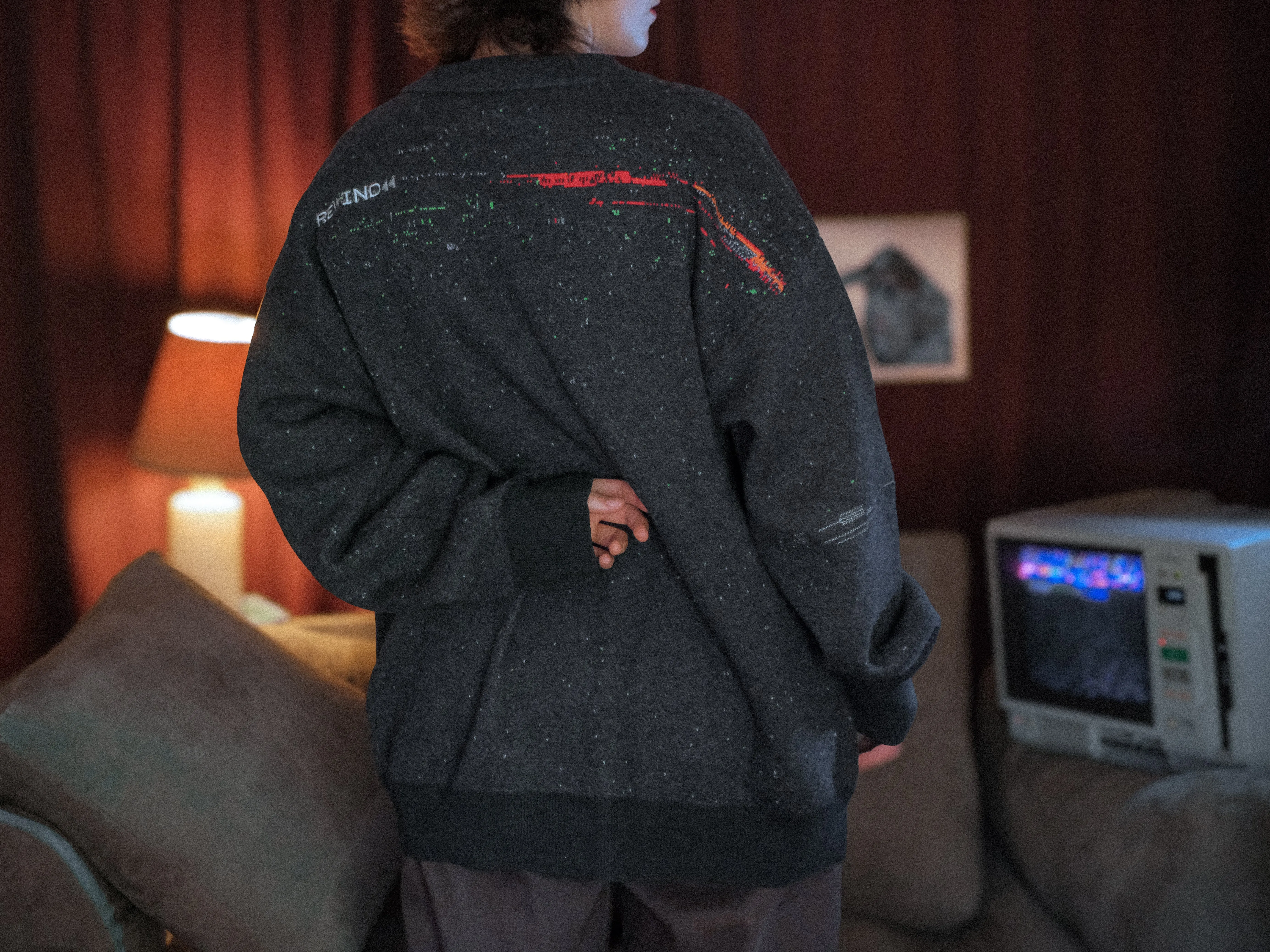 VHS Glitchwave // Knit Cardigan sold by Knock Thrice product image thumbnail 4
