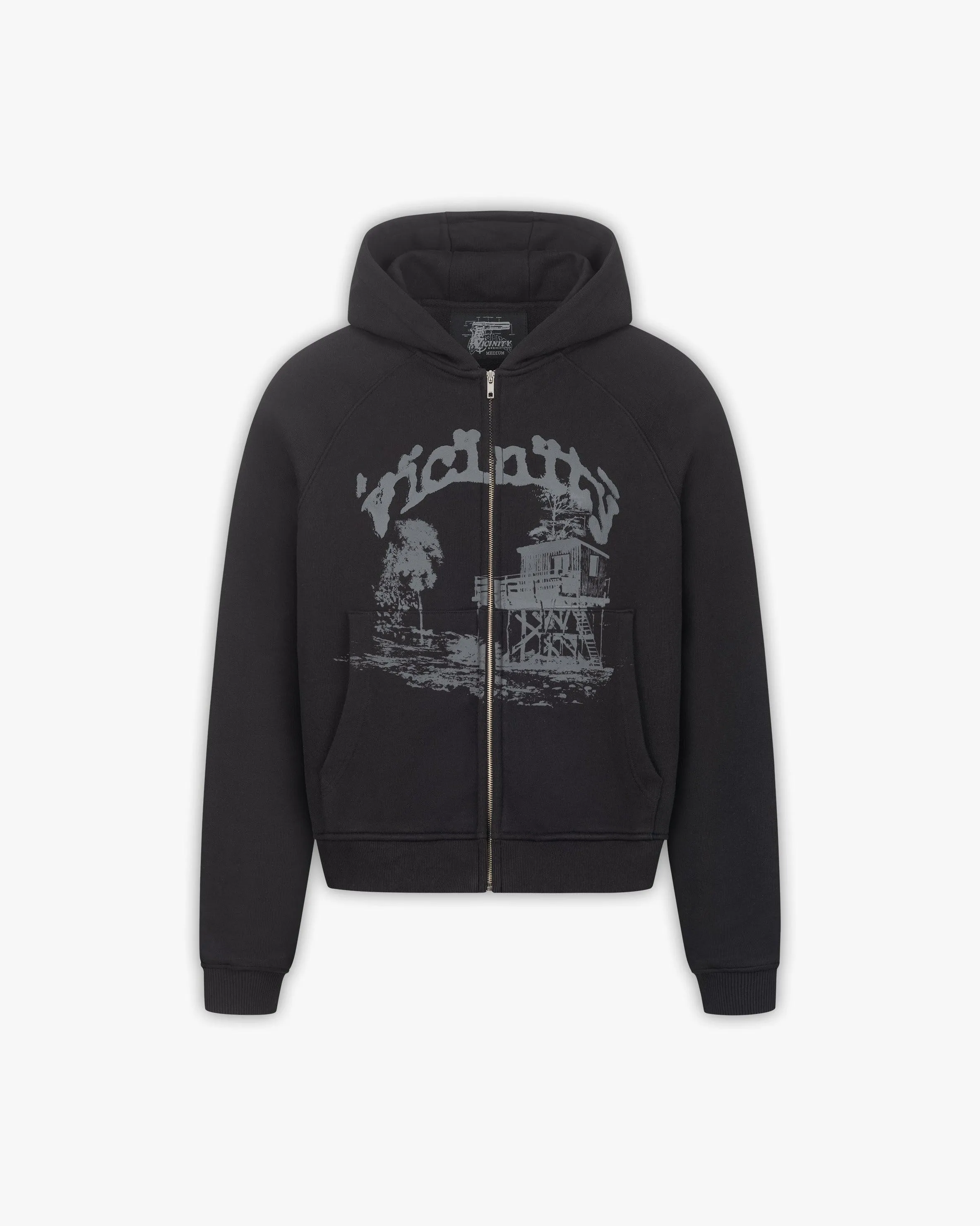 SHOOTING HOUSE ZIP HOODIE BLACK sold by vicinity